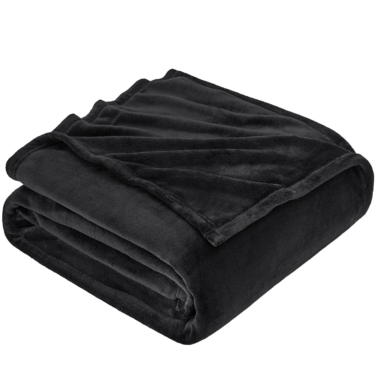 EHEYCIGA Fleece Blanket Extra Large Throws for Settees Black Throw Fluffy Warm Soft Blanket for Bed Settees Armchairs, Fit All Season, King Size, 270x230cm
