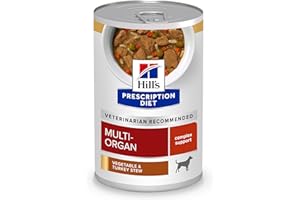 Hill's Prescription Diet Multi-Organ Support Turkey & Vegetable Stew Wet Dog Food, 12 x 12.5 oz case