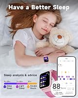 Kids Smart Watch 1.5" HD Touch Pedometer Heart Rate 5ATM Waterproof view 5