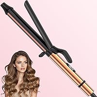 Mescomb 1.25 inch Long Barrel Curling Iron 1 1/4 inch with 8 Heat Settings,Ceramic Curling Iron for Smooth and Lasting Styling,Suitable for All Hair Types,Dual Voltage Damage-Free Styling