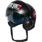 UNDERWRAPS NAVY TOP GUN HELMET - Official US NAVY TOPGUN Fighter Pilot Helmet with Dual Visor Lenses, TOP GUN Tactical Helmet for Adult Halloween Costume (Adult One Size)
