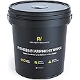 Perfect Velocity Fitness Equipment Wipes with Reusable Bucket Dispenser - 800 Pre-Moistened Lemon Scented Multi-Surface Wet Wipes - All Purpose Gym Cleaner for Yoga Mats & Exercise Equipment