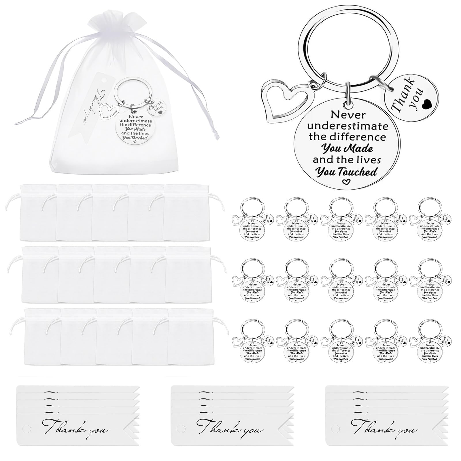 Lucxhcky 15 Pcs Employee Appreciation Gifts - Thank You & Caregiver Gifts for Staff, Coworkers & Team (01-12)