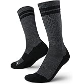 Outway Everyday Merino Wool Crew Socks, Moisture-Wicking Athletic Calf Socks with Arch Support for Women and Men