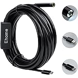 Ehome 7MM Android Endoscope Borescope OTG Micro USB Inspection Camera Waterproof Endoscope Snake Camera with 6LED and USB Adapter for Android Device with OTG Function