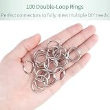 Uniclife 100 Pack 20mm Mini Split Jump Ring Double Loop Jewelry Connectors view 3