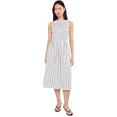 Madewell The Melody Boatneck Smocked Midi Dress