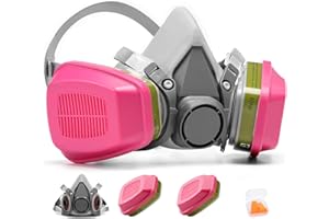 RANKSING Reusable Respirator Gas Mask with Filters and Goggle to Protection Against Dust, Fumes, Asbestos, Chemicals