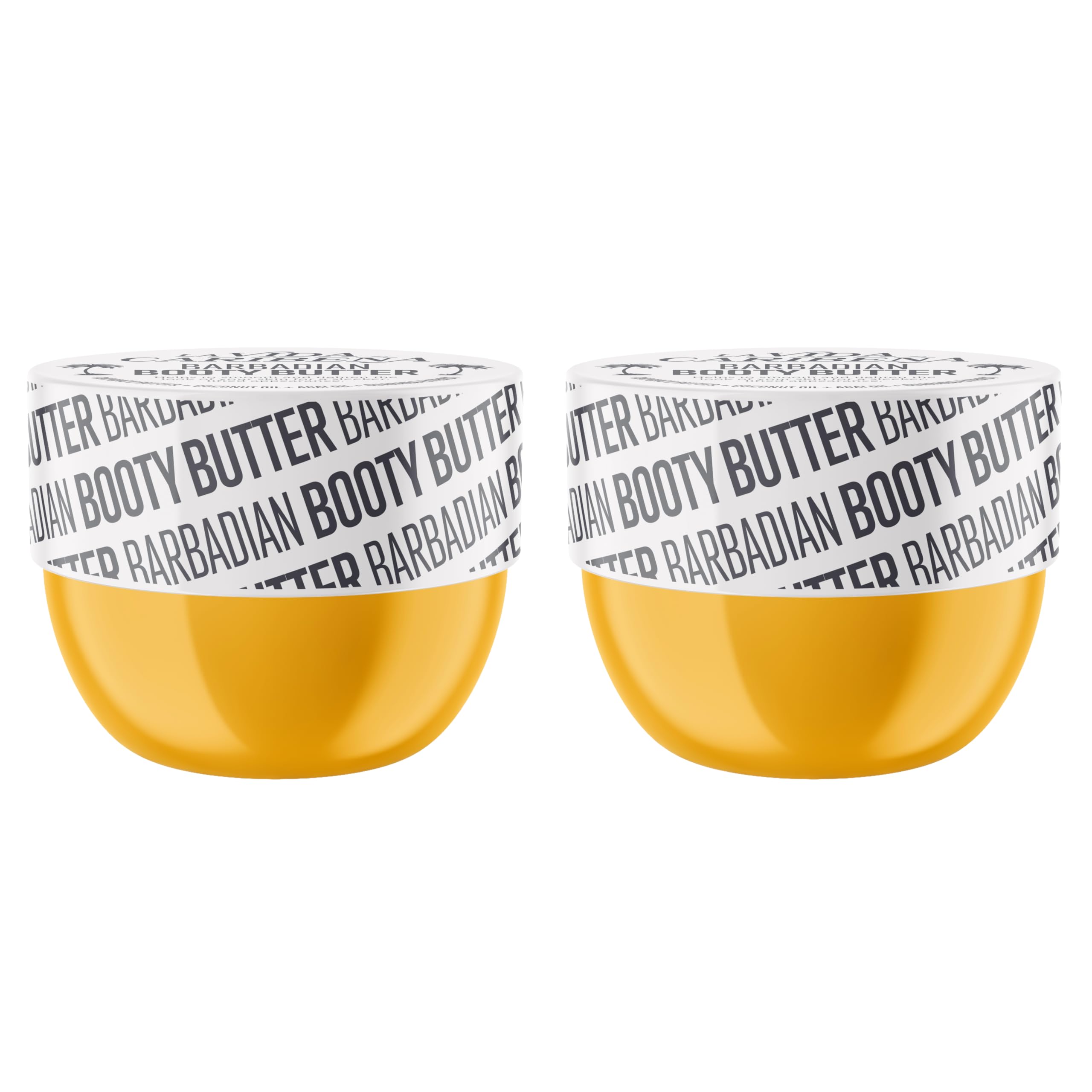 La Vida Caribena Barbadian Booty Butter, Skin Smoothing Body Cream, Body Butter, 200ml 2-Pack