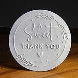 100x A Sweet Thank You Embossed Stickers Wedding