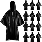 Didaey 12 Pack Ponchos Bulk Rain Ponchos for Adults Men Women Waterproof Raincoat Jacket Lightweight Reusable Hiking Hooded Coat Jacket for Outdoor Activities