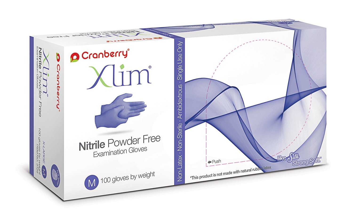 Cr3127 Cranberry Xlim Series 3120 Nitrile Powder Free Examination