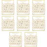 8 Pack Satin Scrunchies - Soft Hair Ties and Hair Accessories for Women's Bridesmaid Proposals, Bachelorette Party Favors (Ivory)