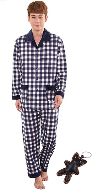 Amazon 部屋着 チェック柄 メンズパジャマ 上下セット チェックパジャマ メンズ 春秋 綿100 ルームウェア ナイトウェア 寝巻き 長袖 前開き 触り心地も着心地もいい カジュアル M Xxl パジャマ 通販
