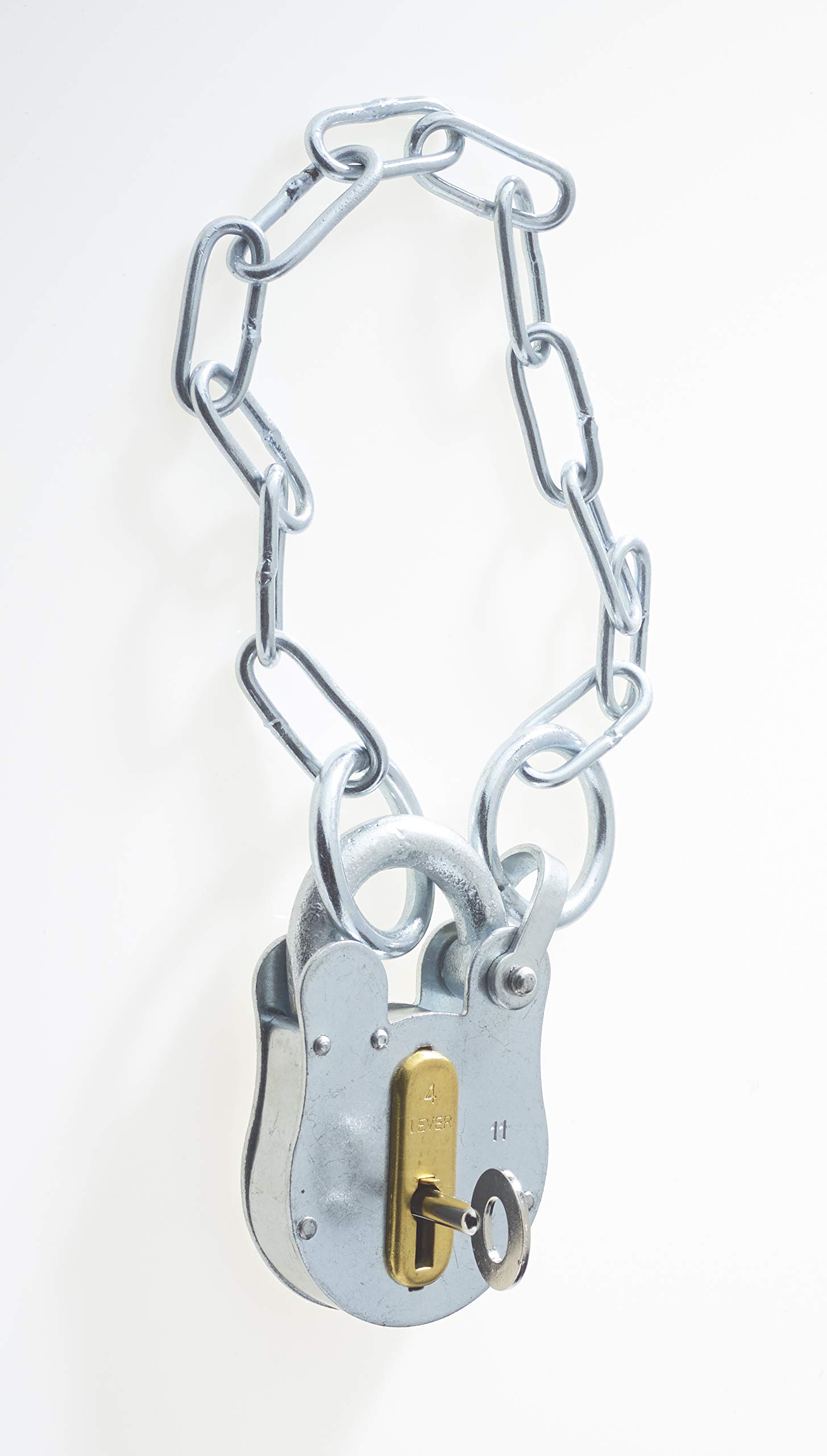 FB11 Chain Type London Fire Brigade Padlock Supplied with 1 Key