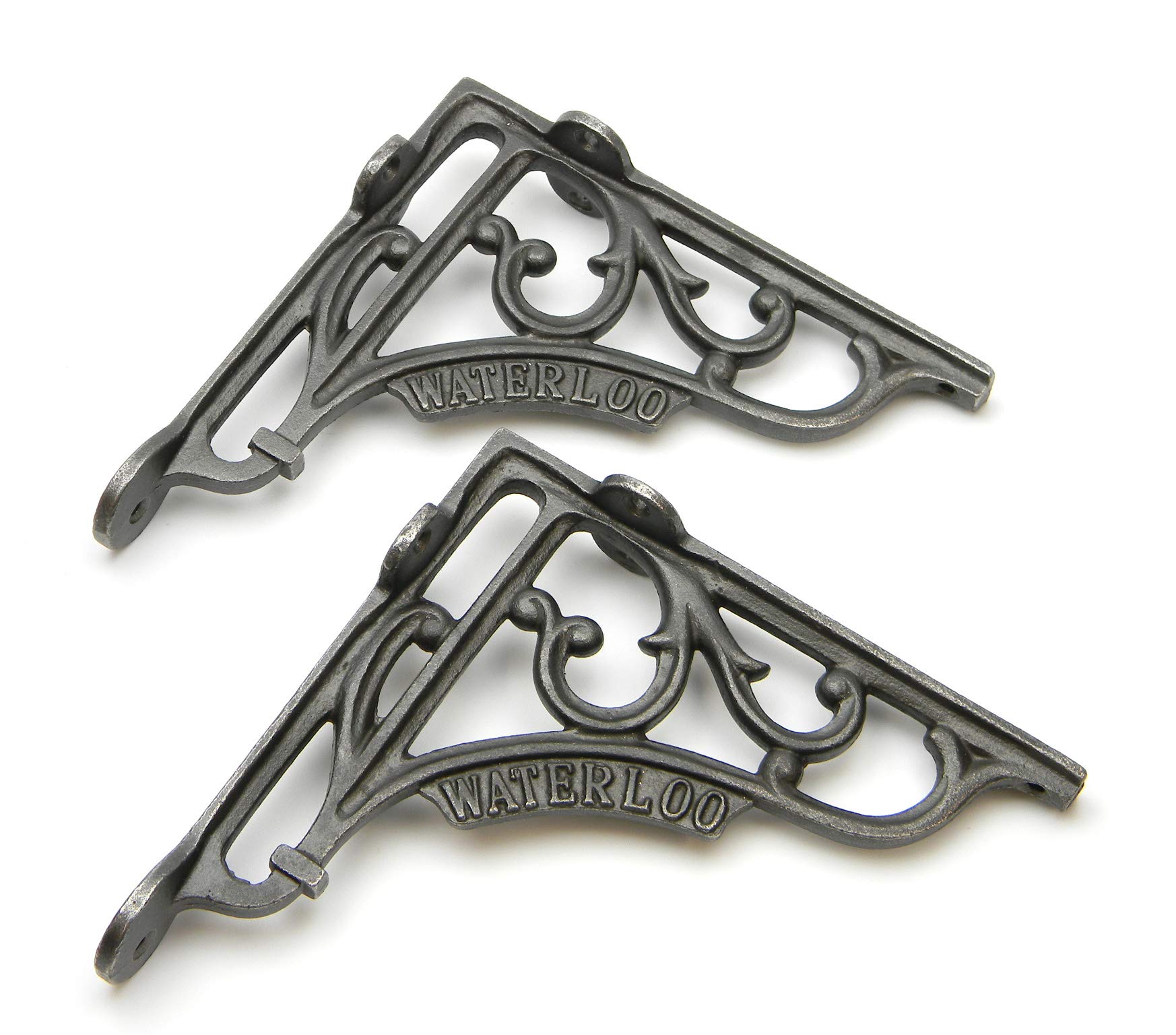 Pair of Shelf Brackets Waterloo Antique Cast Iron 150mm x 150mm / 6″ x 6″