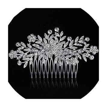 Amazon Com Flossy Crystal Wedding Hair Comb Hairpieces