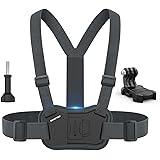 Sametop Chest Mount Harness Chesty Strap Compatible with GoPro Hero 12 11 10 9 8 7 6 5 Session AKASO DJI Osmo Action Cameras 