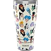 Tervis Traveler Disney - Villains Portrait Triple Insulated Tumbler Travel Cup Keeps Drinks Cold & Hot, 30oz, Stainless Steel