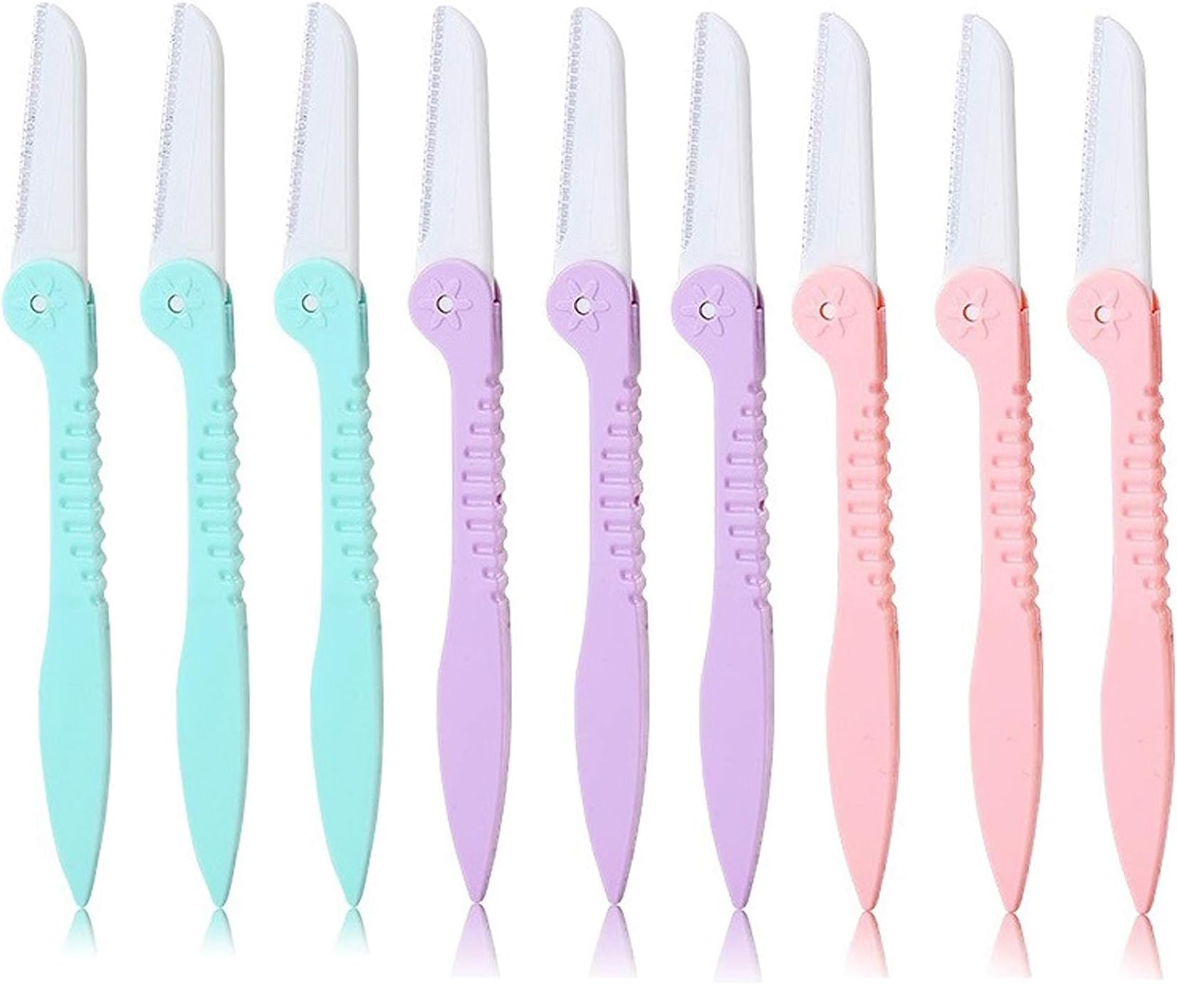 Eyebrow Razor and Face Razor for Women and Men, Trimming and Shaping Eyebrows Pack of 9