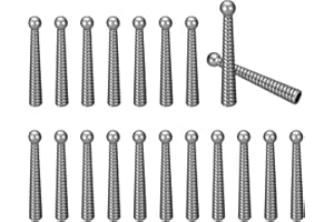 PATIKIL Bolo Tie Tips, 20Pcs 2 Inch Long Alloy Bolo Tie Supplies Replacement Cord End Caps 5mm Diameter for DIY Crafts Clothes Decor, Dark Gray