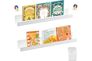 Whiteboard Magnetic Bookshelf, Book Display Shelf for Teacher Kids Classroom Office,Reusable Acrylic Magnetic Book Holder wit