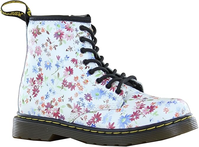 doc martens white floral boots
