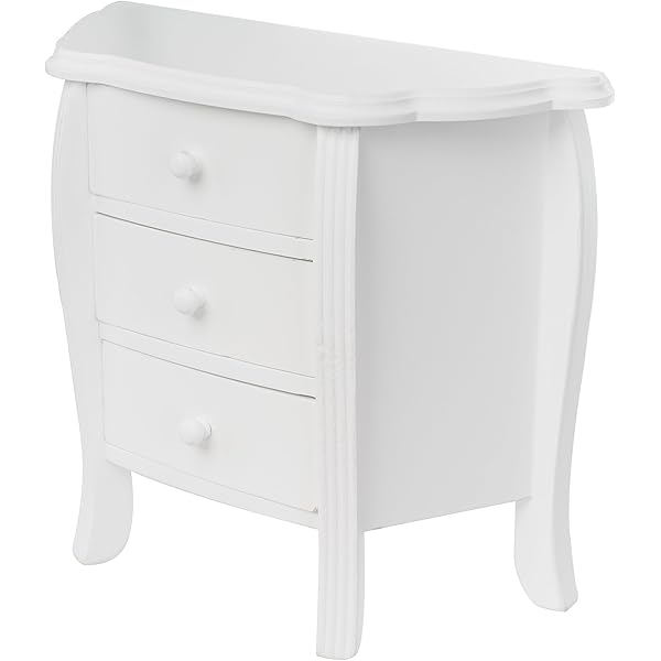 Melody Maison White 3 Drawer Chest Of Drawers Lila Range Amazon