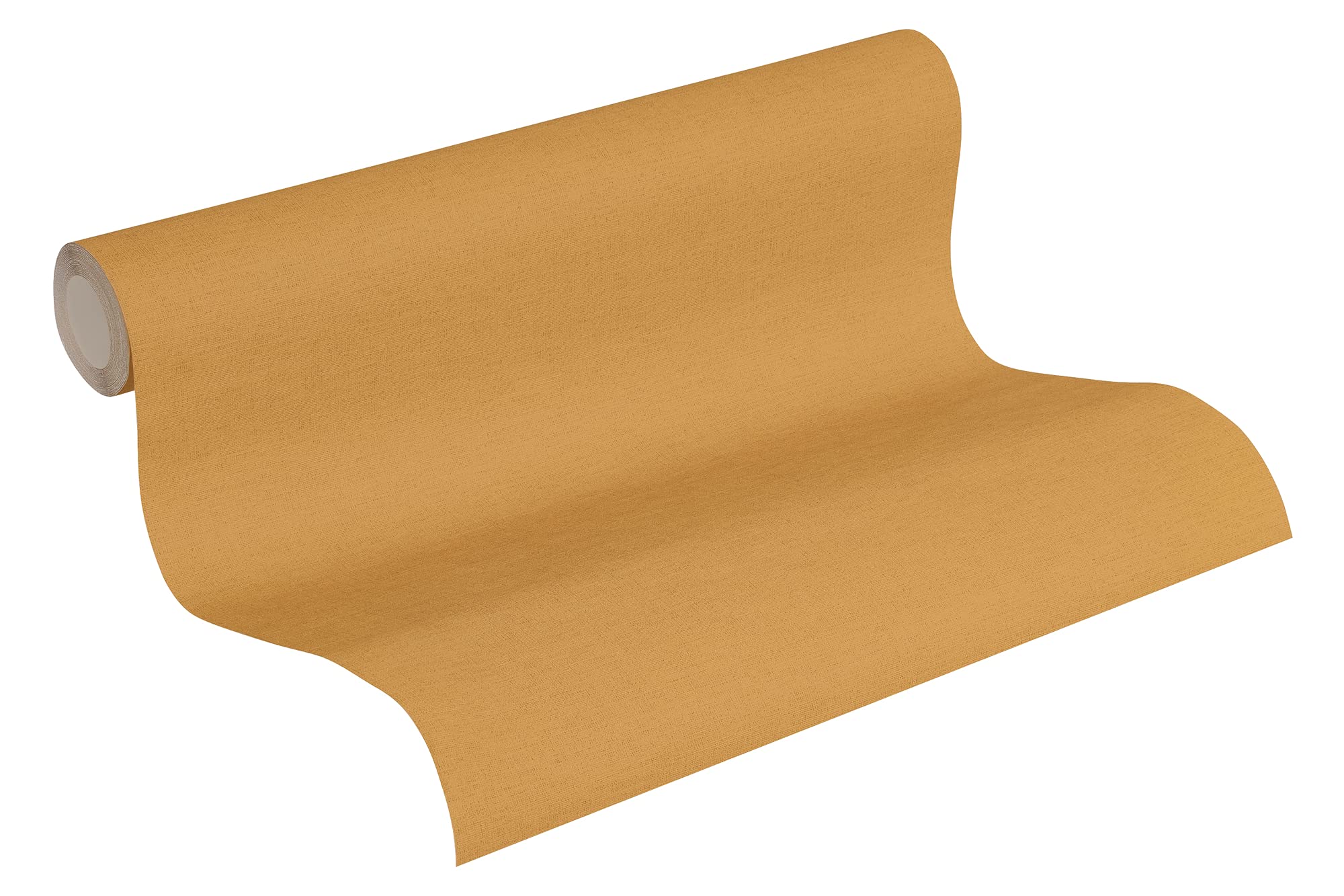 A.S. Création Plain Wallpaper Cuba Non-Woven 10.05 m x 0.53 m Yellow Made in Germany 371784 37178-4