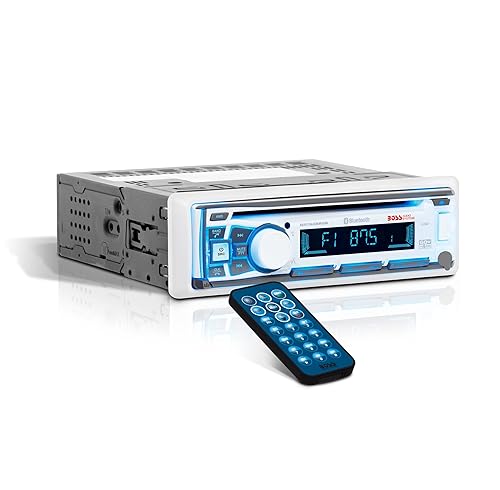 BOSS Audio Systems MR762BRGB Marine Boat Stereo – Single Din