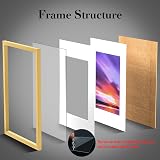 wyewye A4 Frame Wooden Frame with Plexiglass Natural Finish A4/A5 Mount view 4