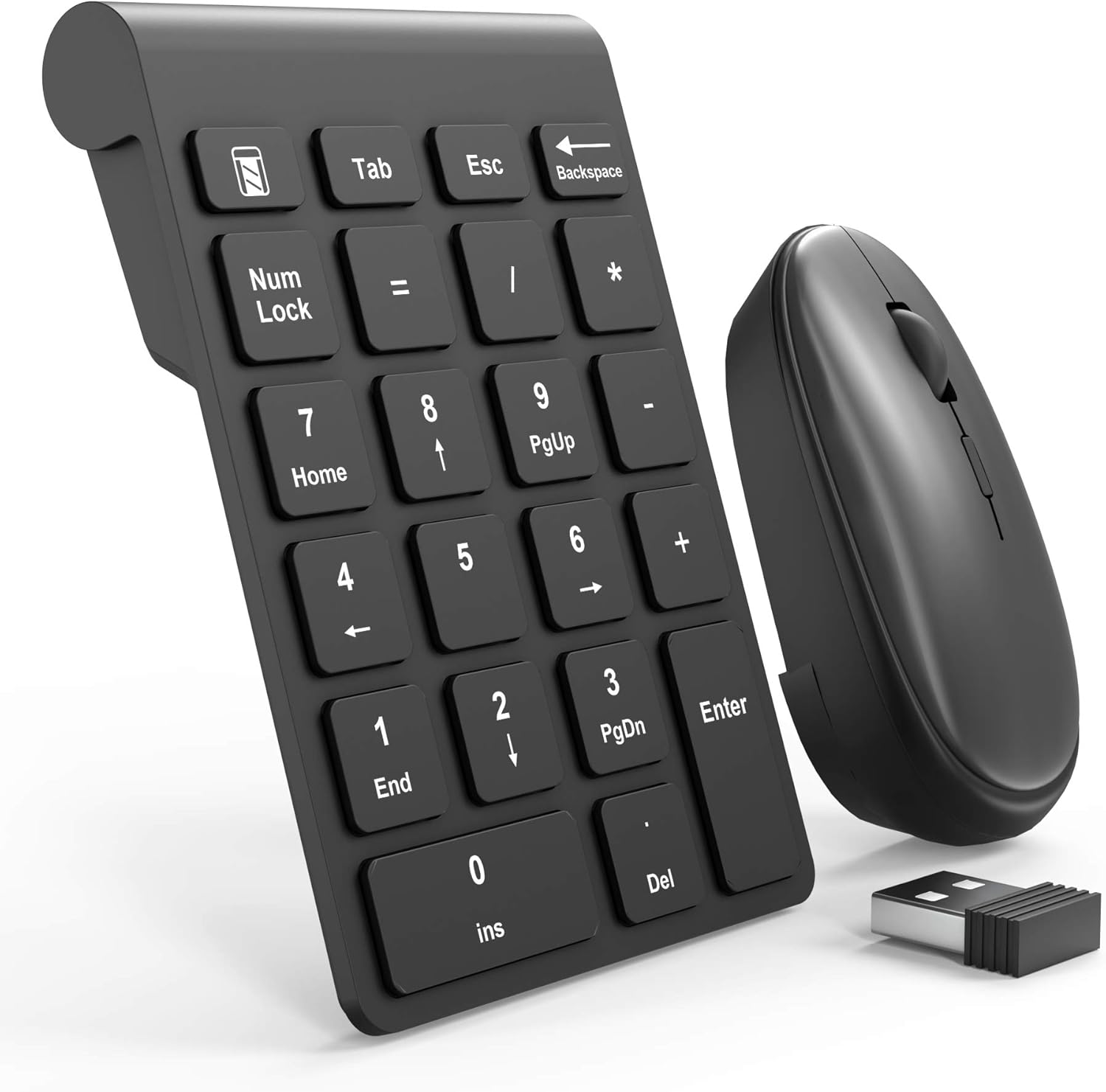 Kabelloser Nummernblock – 22 Tasten, USB/2,4G Wireless, Bis Zu 80h Laufzeit & Schnelle Reaktion (Roségold)