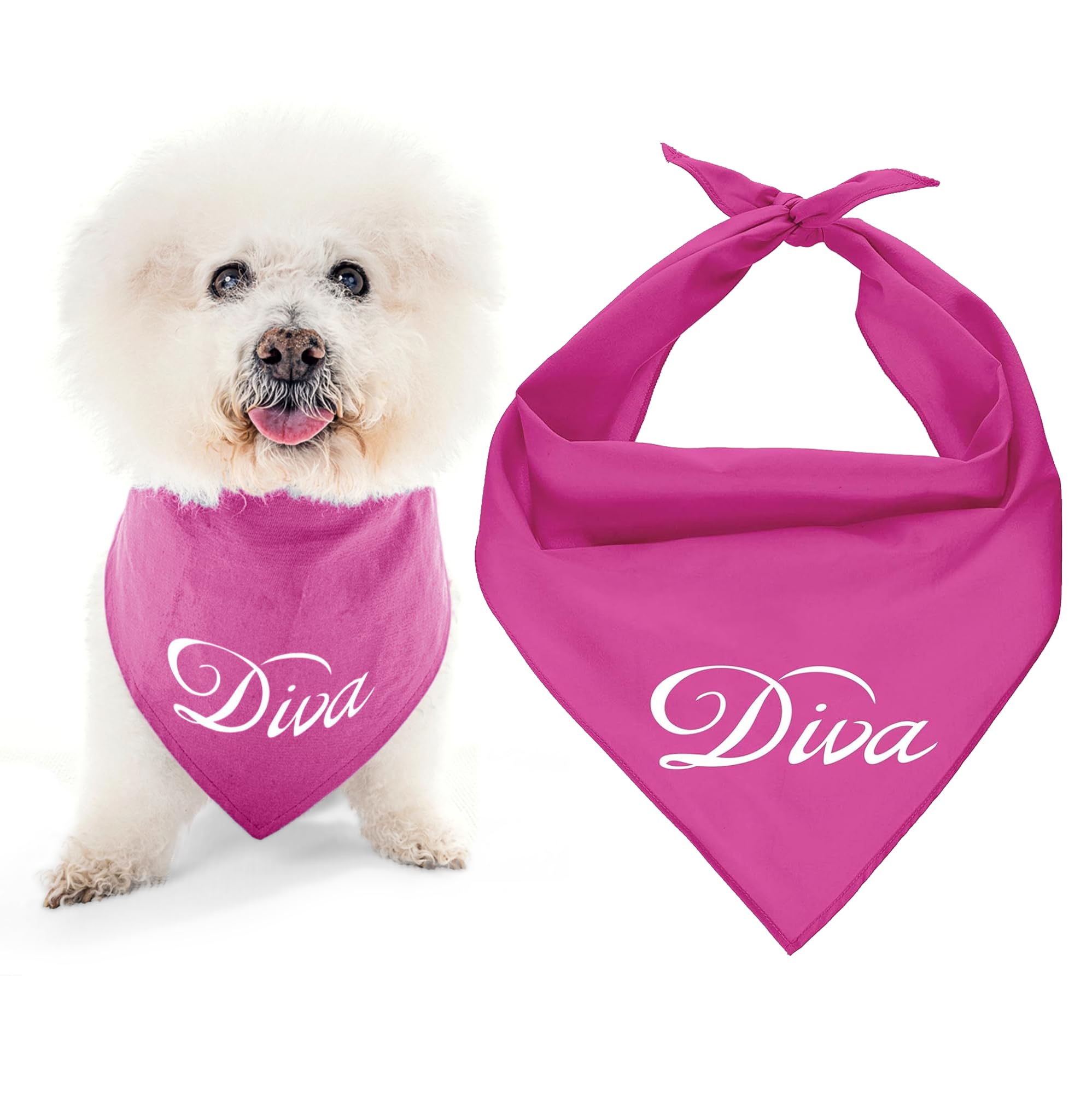 Parisian Pet Dog Bandana for Dogs and Cats - Dog Bandanas Large and Small Kerchief Scarfs - Dog Bandanas Diva — image 1