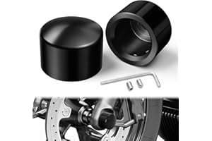 Black Front Axle Nut Cover Axle Caps For Harley Softail Electra Road Glides Sportster