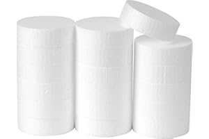 TFARC FOAM 3 Inch Foam Circles for 18-Pack 1 Inch Thick, Crafts, Polystyrene Circles for DIY Crafts School Supplies Decorations(White)