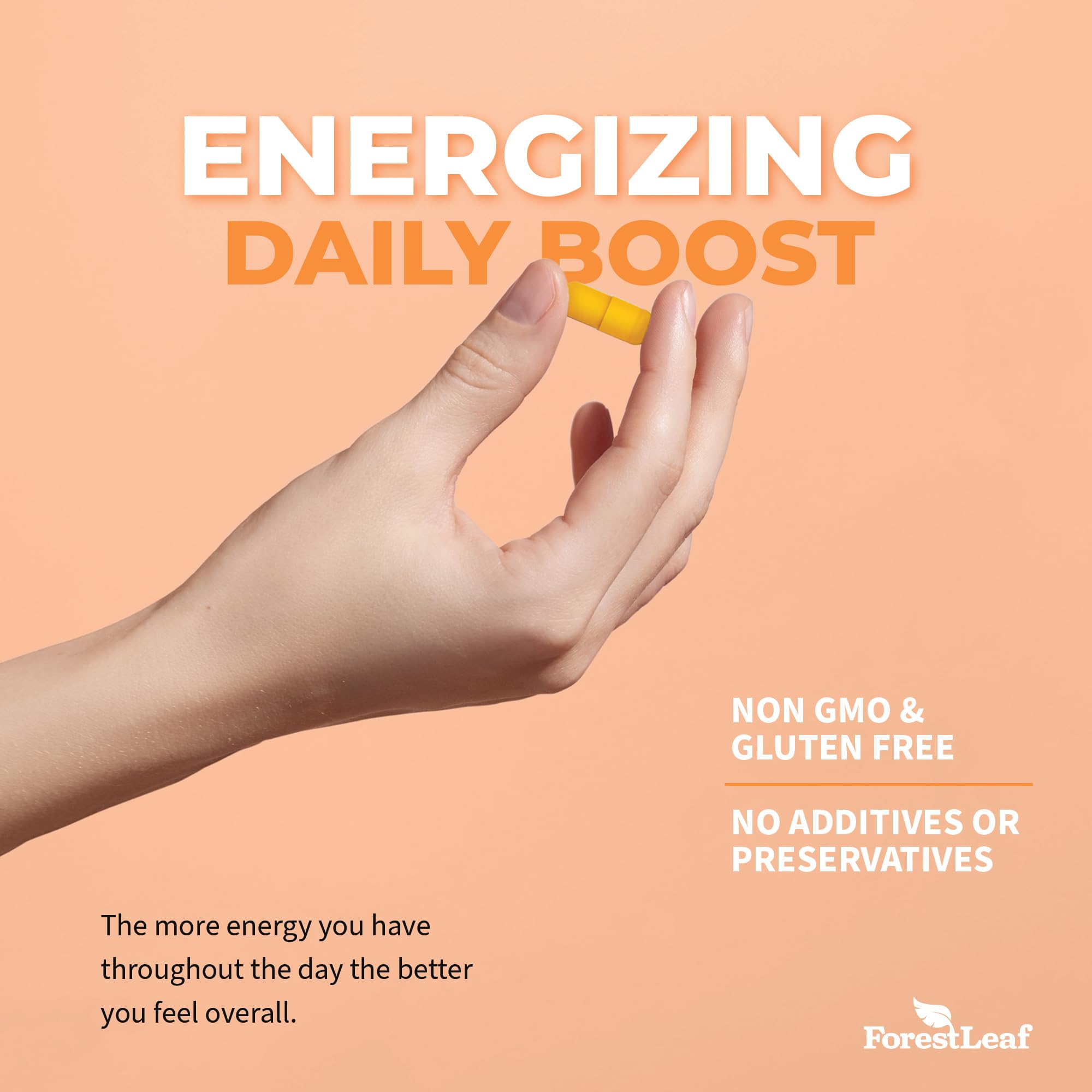 ForestLeaf Vitamin B2 Riboflavin 400mg Energy, Skin & Cellular Health