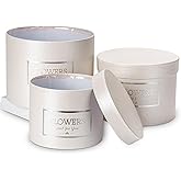 GnFlus White Gift Box Round Gift Boxes with Lids Set of 3 Nesting Gift Boxes for Presents Assorted Sizes Flower Boxes for Arrangements Birthday Wedding Bridesmaid Graduation Christmas Party Gift Bags