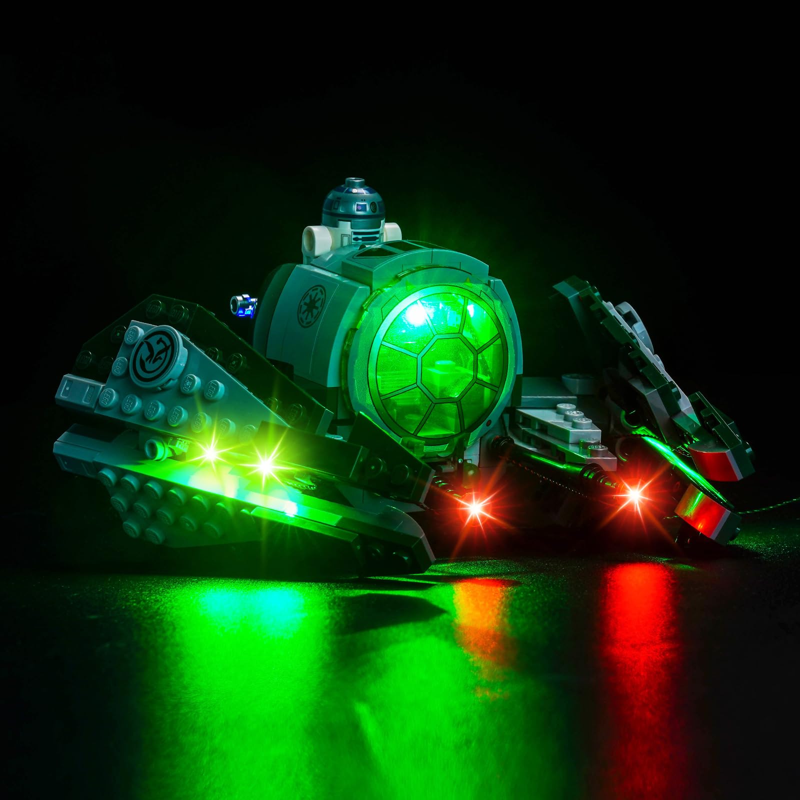LocoLee Led Light Set Compatible with Lego Yoda's Jedi Starfighter Led Decoration Lighting Kit Compatible with Lego 75360 Building Blocks Model,Only Lights Set,No Model — image 1