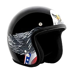 VCAN V85C 3/4 Open Face Motorcycle Helmet DOT