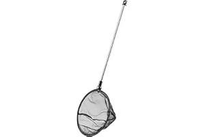 Lpraer Aquarium Fish Net with Extendable Stainless Steel Long Handle Fine Mesh Net for Fish Tank