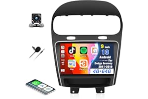 [4G+64G] Car Radio for Dodge Journey 2011-2019 with Wireless CarPlay Android Auto,9" Touchscreen Android 13 Car Stereo with M
