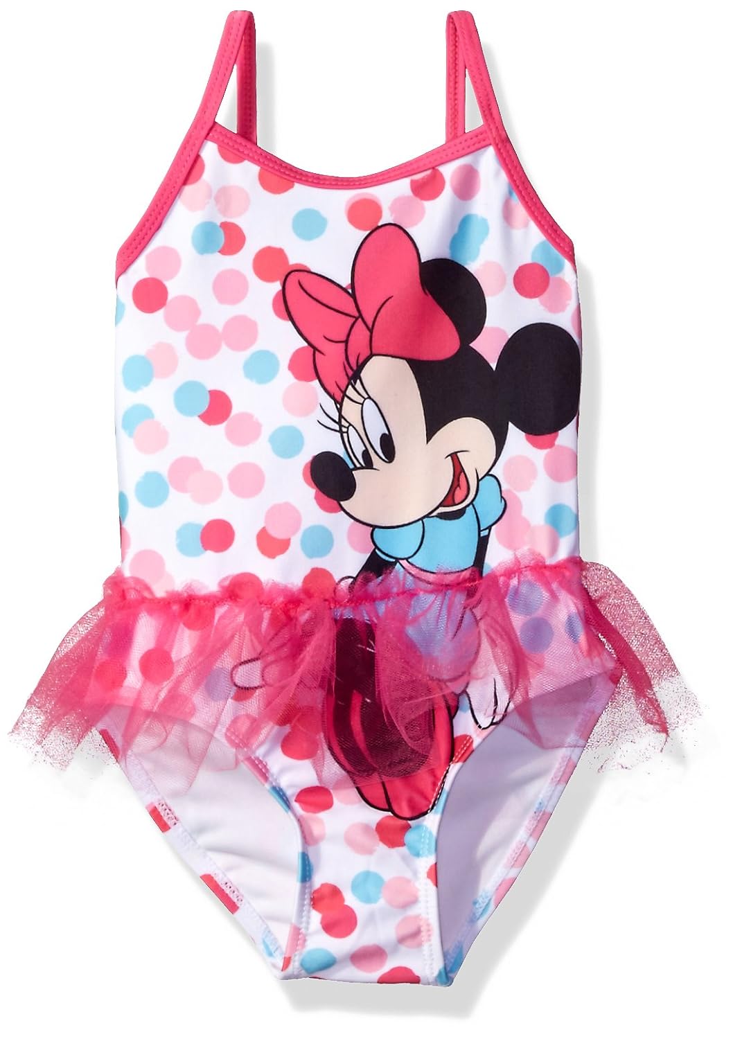 Disney Toddler Girls' Minnie Mouse Swimsuit, Pink, 3T Clothing