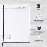 evelay 2027 Diary A4 A5 Page a Day Hardback Navy 70gsm Paper Ribbon Marker view 4