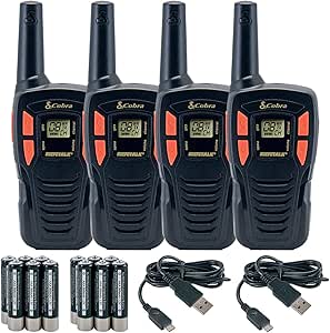 Amazon.com: Cobra CXT195-4 16 Mile Walkie Talkies (4 Pack): Car Electronics