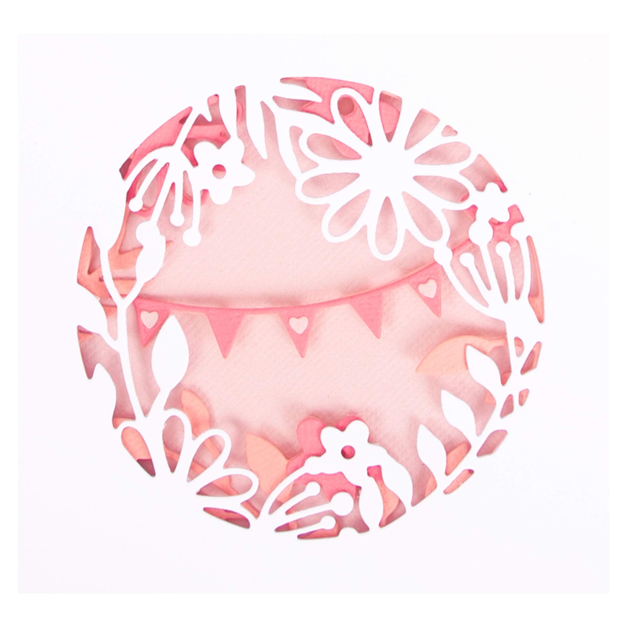 Sizzix Thinlits Die Set 7 Pack 663859, Romantic Layers by Jessica Scott, Paper, Multicolour, One Size