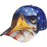 ROSIHODE American Flag Baseball Cap Workout Hats with Adjustable Strap for Men & Women Dad Hat Snapback Hat