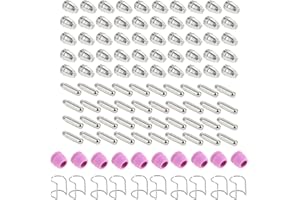 Mtsooning 100PCS Plasma Cutter Electrode Nozzles Cups Kit Cutting Torch Nozzles Tips Consumables For SG-55 AG-60 WSD-60