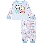 Bluey girls 4-piece Loose-fit Pajama Set, Soft & Cute for Kids