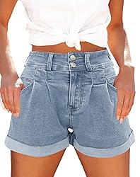 Hilltichu Womens Relaxed Fit Casual High Waist