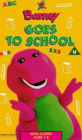 Barney Barney Goes To School 1995 Vhs Barney The Dinosaur